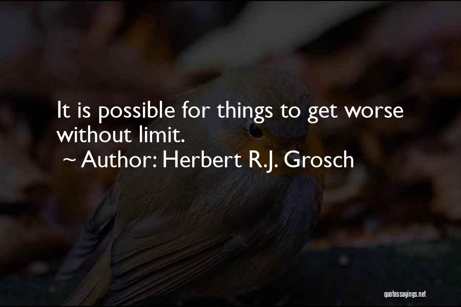 Herbert R.J. Grosch Quotes: It Is Possible For Things To Get Worse Without Limit.