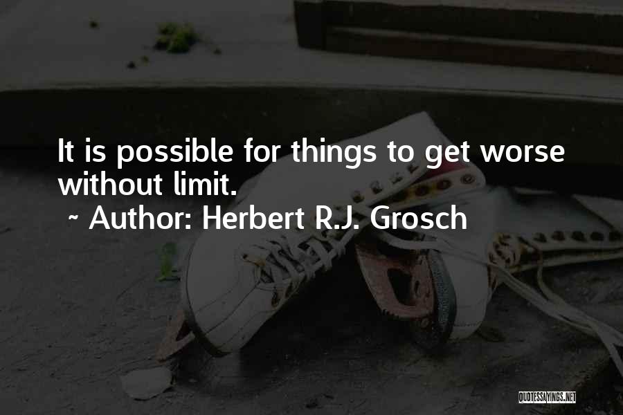 Herbert R.J. Grosch Quotes: It Is Possible For Things To Get Worse Without Limit.