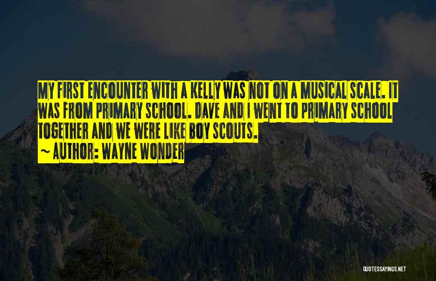 Wayne Wonder Quotes: My First Encounter With A Kelly Was Not On A Musical Scale. It Was From Primary School. Dave And I