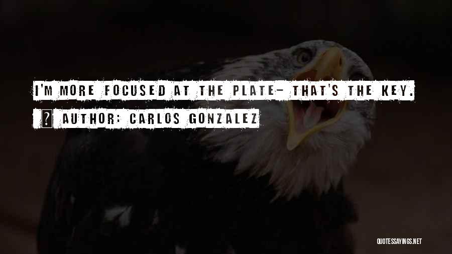 Carlos Gonzalez Quotes: I'm More Focused At The Plate- That's The Key.