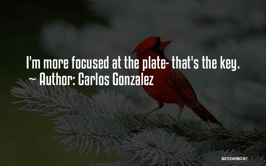Carlos Gonzalez Quotes: I'm More Focused At The Plate- That's The Key.