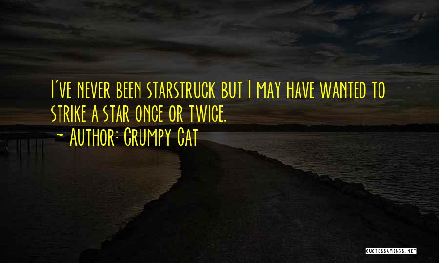Grumpy Cat Quotes: I've Never Been Starstruck But I May Have Wanted To Strike A Star Once Or Twice.