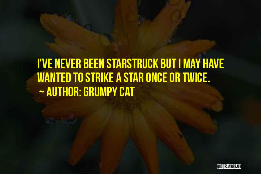Grumpy Cat Quotes: I've Never Been Starstruck But I May Have Wanted To Strike A Star Once Or Twice.
