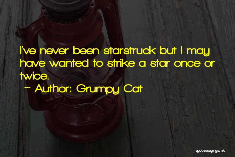 Grumpy Cat Quotes: I've Never Been Starstruck But I May Have Wanted To Strike A Star Once Or Twice.