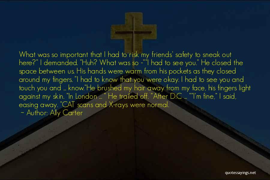 Ally Carter Quotes: What Was So Important That I Had To Risk My Friends' Safety To Sneak Out Here? I Demanded. Huh? What