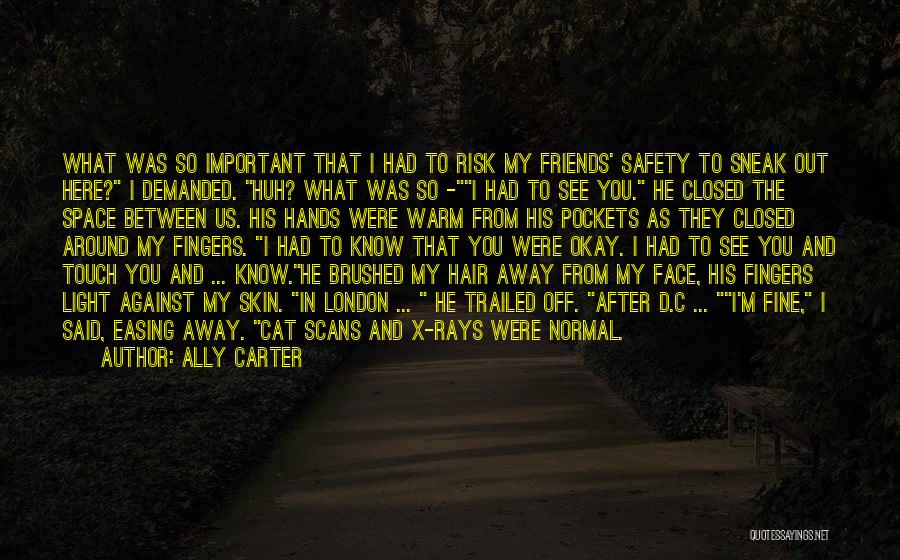 Ally Carter Quotes: What Was So Important That I Had To Risk My Friends' Safety To Sneak Out Here? I Demanded. Huh? What