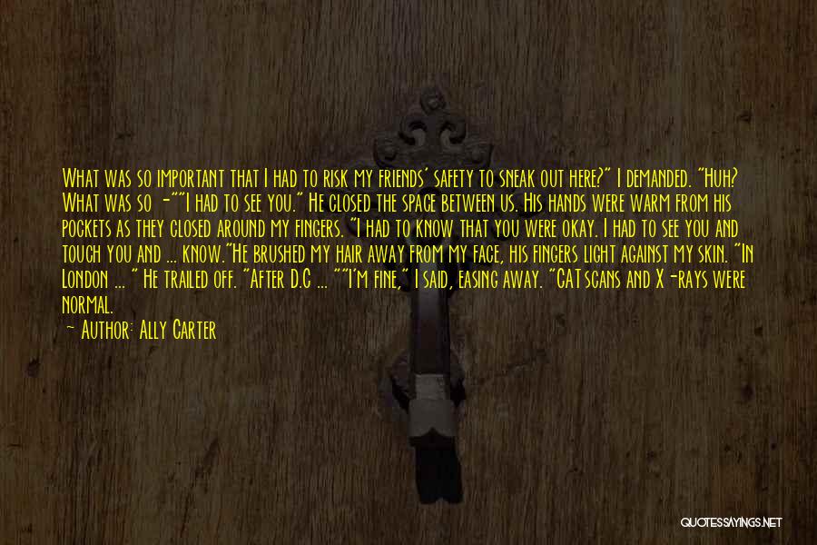 Ally Carter Quotes: What Was So Important That I Had To Risk My Friends' Safety To Sneak Out Here? I Demanded. Huh? What