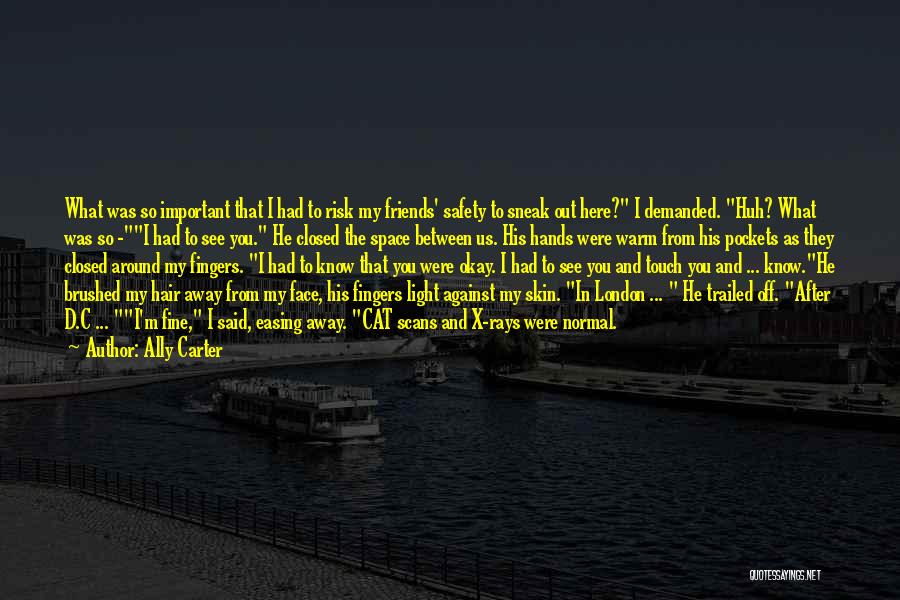 Ally Carter Quotes: What Was So Important That I Had To Risk My Friends' Safety To Sneak Out Here? I Demanded. Huh? What