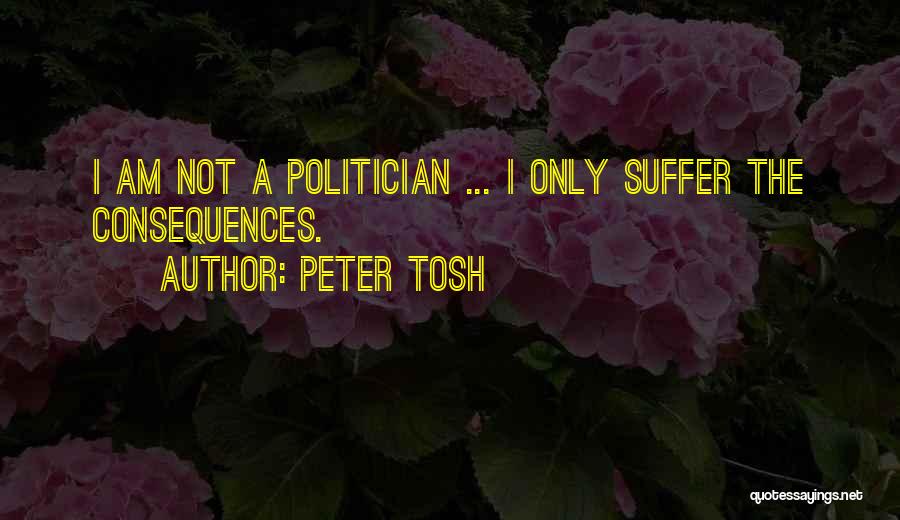 Peter Tosh Quotes: I Am Not A Politician ... I Only Suffer The Consequences.