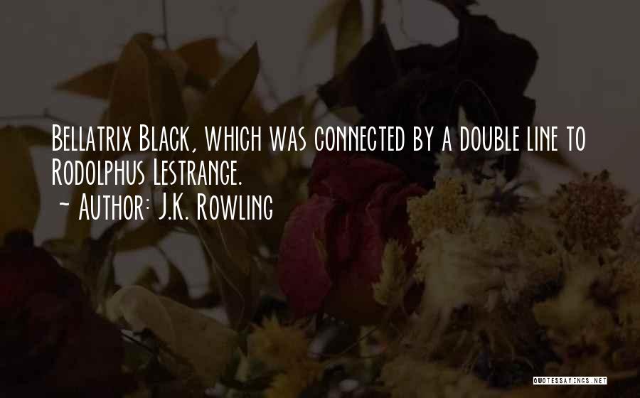 J.K. Rowling Quotes: Bellatrix Black, Which Was Connected By A Double Line To Rodolphus Lestrange.