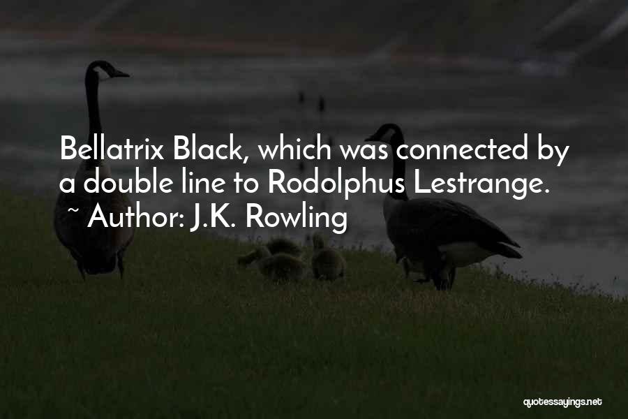 J.K. Rowling Quotes: Bellatrix Black, Which Was Connected By A Double Line To Rodolphus Lestrange.