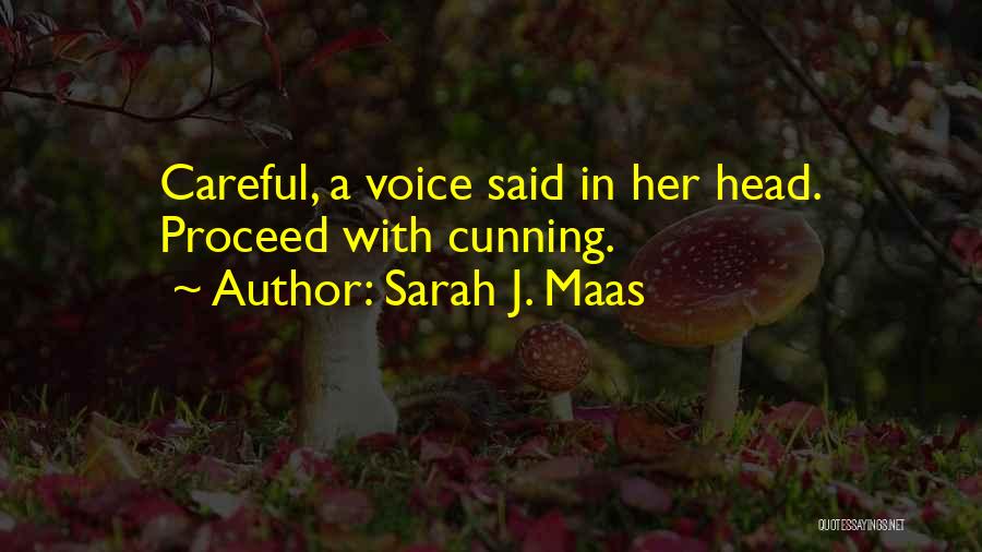 Sarah J. Maas Quotes: Careful, A Voice Said In Her Head. Proceed With Cunning.