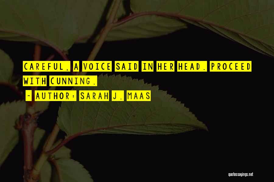 Sarah J. Maas Quotes: Careful, A Voice Said In Her Head. Proceed With Cunning.