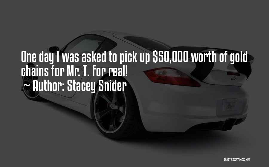 Stacey Snider Quotes: One Day I Was Asked To Pick Up $50,000 Worth Of Gold Chains For Mr. T. For Real!