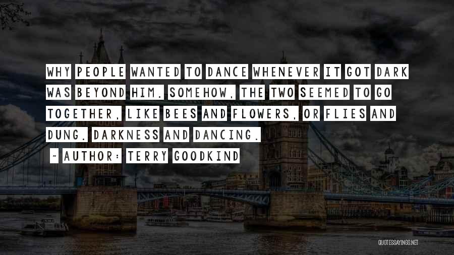 Terry Goodkind Quotes: Why People Wanted To Dance Whenever It Got Dark Was Beyond Him. Somehow, The Two Seemed To Go Together, Like