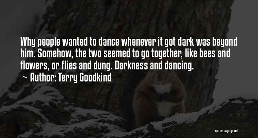 Terry Goodkind Quotes: Why People Wanted To Dance Whenever It Got Dark Was Beyond Him. Somehow, The Two Seemed To Go Together, Like