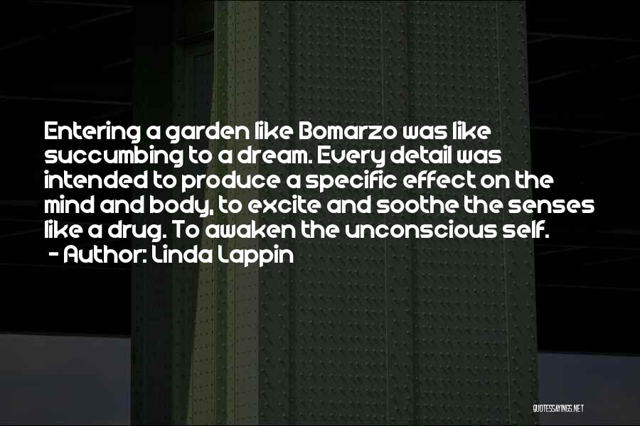 Linda Lappin Quotes: Entering A Garden Like Bomarzo Was Like Succumbing To A Dream. Every Detail Was Intended To Produce A Specific Effect