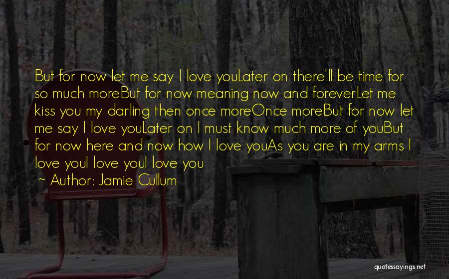 Jamie Cullum Quotes: But For Now Let Me Say I Love Youlater On There'll Be Time For So Much Morebut For Now Meaning