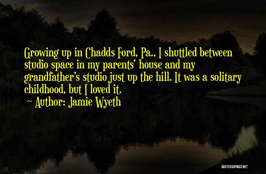 Jamie Wyeth Quotes: Growing Up In Chadds Ford, Pa., I Shuttled Between Studio Space In My Parents' House And My Grandfather's Studio Just