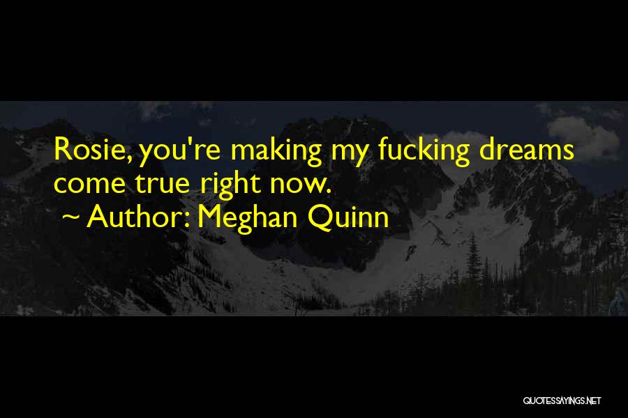 Meghan Quinn Quotes: Rosie, You're Making My Fucking Dreams Come True Right Now.