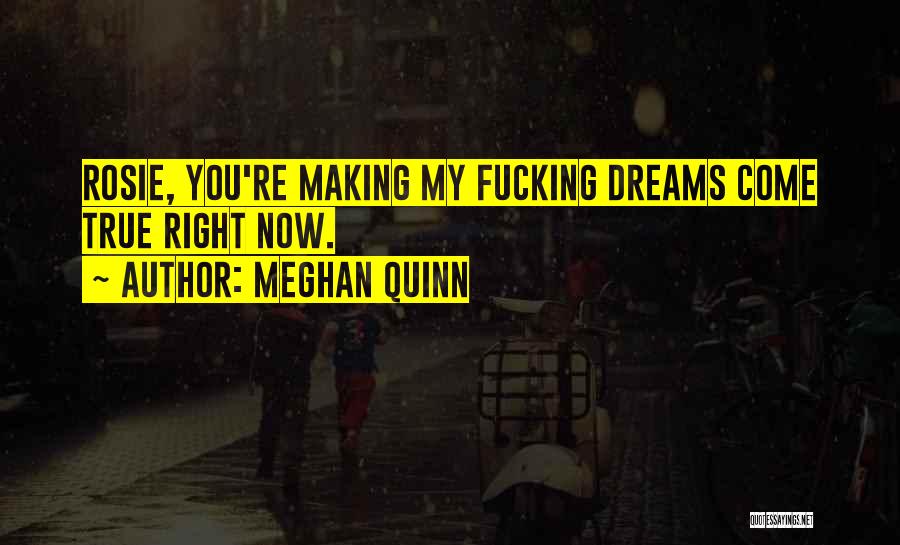 Meghan Quinn Quotes: Rosie, You're Making My Fucking Dreams Come True Right Now.