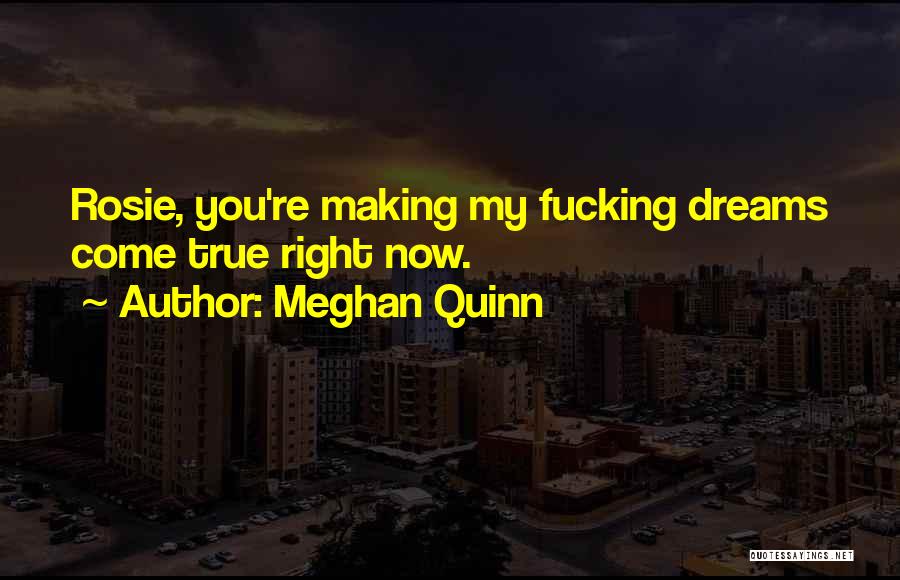 Meghan Quinn Quotes: Rosie, You're Making My Fucking Dreams Come True Right Now.
