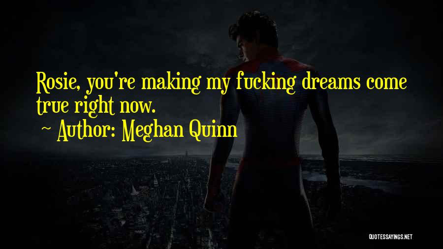 Meghan Quinn Quotes: Rosie, You're Making My Fucking Dreams Come True Right Now.