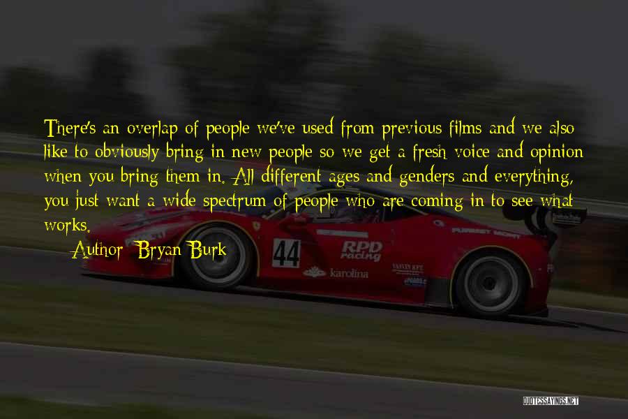 Bryan Burk Quotes: There's An Overlap Of People We've Used From Previous Films And We Also Like To Obviously Bring In New People