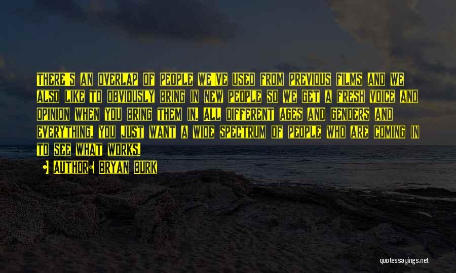 Bryan Burk Quotes: There's An Overlap Of People We've Used From Previous Films And We Also Like To Obviously Bring In New People