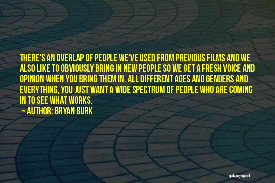 Bryan Burk Quotes: There's An Overlap Of People We've Used From Previous Films And We Also Like To Obviously Bring In New People