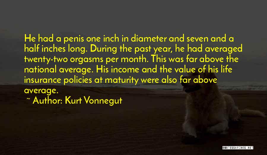 Kurt Vonnegut Quotes: He Had A Penis One Inch In Diameter And Seven And A Half Inches Long. During The Past Year, He