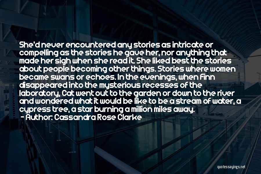 Cassandra Rose Clarke Quotes: She'd Never Encountered Any Stories As Intricate Or Compelling As The Stories He Gave Her, Nor Anything That Made Her