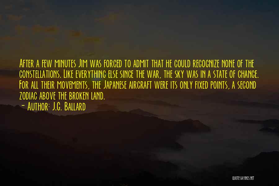J.G. Ballard Quotes: After A Few Minutes Jim Was Forced To Admit That He Could Recognize None Of The Constellations. Like Everything Else