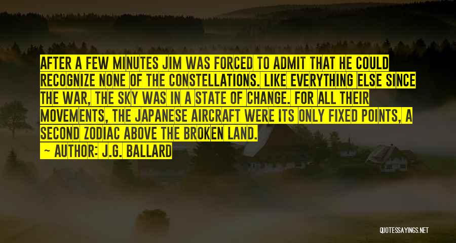 J.G. Ballard Quotes: After A Few Minutes Jim Was Forced To Admit That He Could Recognize None Of The Constellations. Like Everything Else