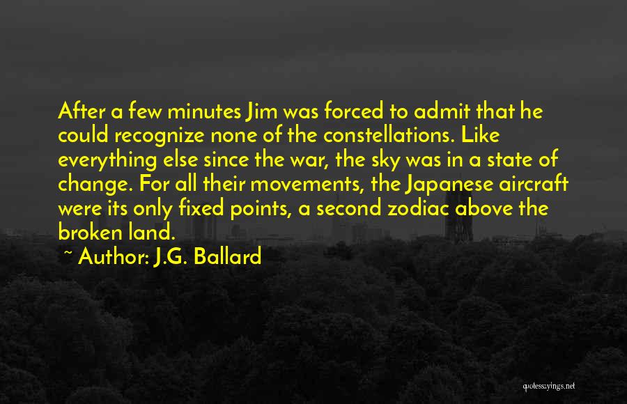 J.G. Ballard Quotes: After A Few Minutes Jim Was Forced To Admit That He Could Recognize None Of The Constellations. Like Everything Else