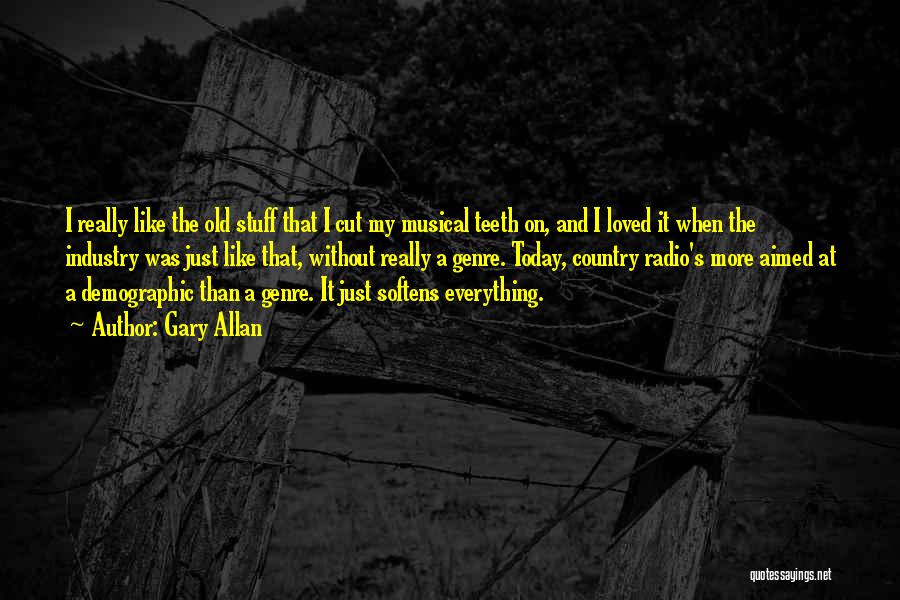 Gary Allan Quotes: I Really Like The Old Stuff That I Cut My Musical Teeth On, And I Loved It When The Industry