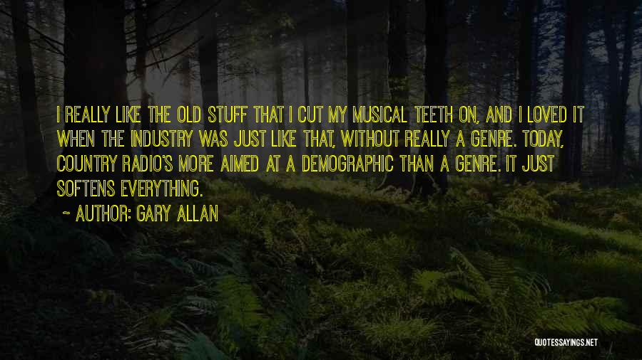 Gary Allan Quotes: I Really Like The Old Stuff That I Cut My Musical Teeth On, And I Loved It When The Industry