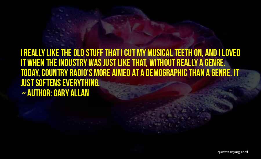 Gary Allan Quotes: I Really Like The Old Stuff That I Cut My Musical Teeth On, And I Loved It When The Industry