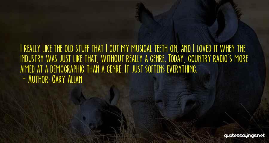 Gary Allan Quotes: I Really Like The Old Stuff That I Cut My Musical Teeth On, And I Loved It When The Industry