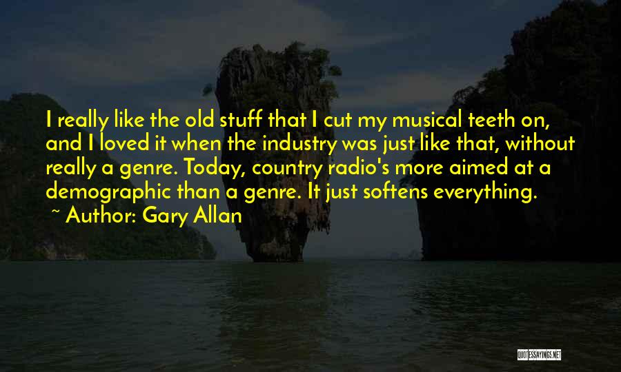 Gary Allan Quotes: I Really Like The Old Stuff That I Cut My Musical Teeth On, And I Loved It When The Industry