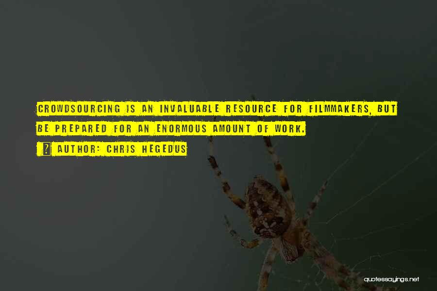 Chris Hegedus Quotes: Crowdsourcing Is An Invaluable Resource For Filmmakers, But Be Prepared For An Enormous Amount Of Work.