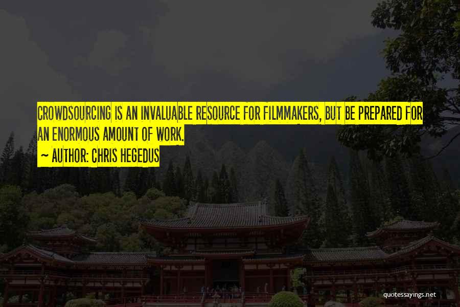 Chris Hegedus Quotes: Crowdsourcing Is An Invaluable Resource For Filmmakers, But Be Prepared For An Enormous Amount Of Work.