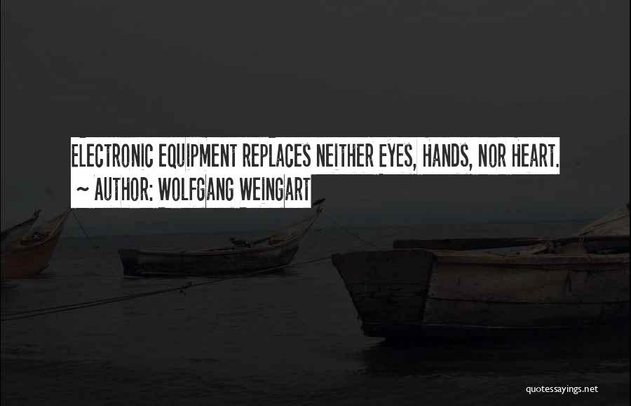 Wolfgang Weingart Quotes: Electronic Equipment Replaces Neither Eyes, Hands, Nor Heart.