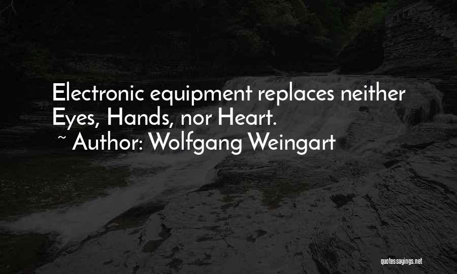 Wolfgang Weingart Quotes: Electronic Equipment Replaces Neither Eyes, Hands, Nor Heart.