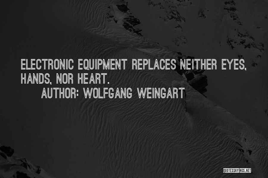 Wolfgang Weingart Quotes: Electronic Equipment Replaces Neither Eyes, Hands, Nor Heart.