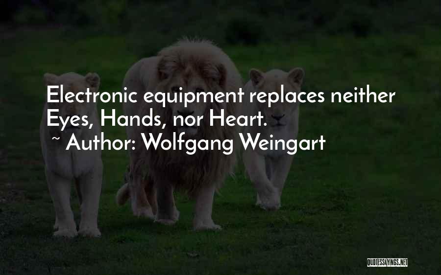 Wolfgang Weingart Quotes: Electronic Equipment Replaces Neither Eyes, Hands, Nor Heart.