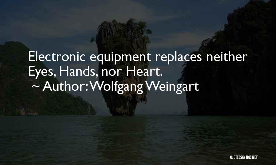 Wolfgang Weingart Quotes: Electronic Equipment Replaces Neither Eyes, Hands, Nor Heart.