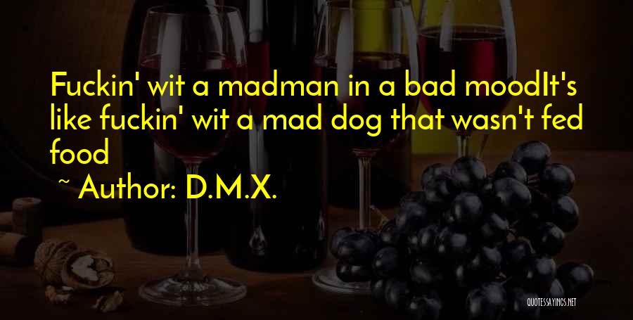 D.M.X. Quotes: Fuckin' Wit A Madman In A Bad Moodit's Like Fuckin' Wit A Mad Dog That Wasn't Fed Food