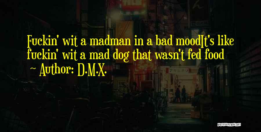 D.M.X. Quotes: Fuckin' Wit A Madman In A Bad Moodit's Like Fuckin' Wit A Mad Dog That Wasn't Fed Food