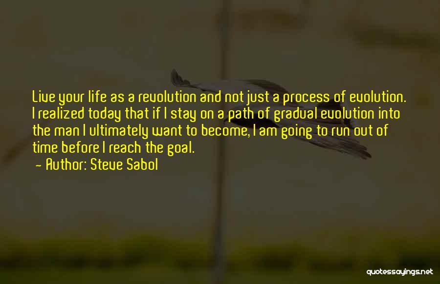 Steve Sabol Quotes: Live Your Life As A Revolution And Not Just A Process Of Evolution. I Realized Today That If I Stay